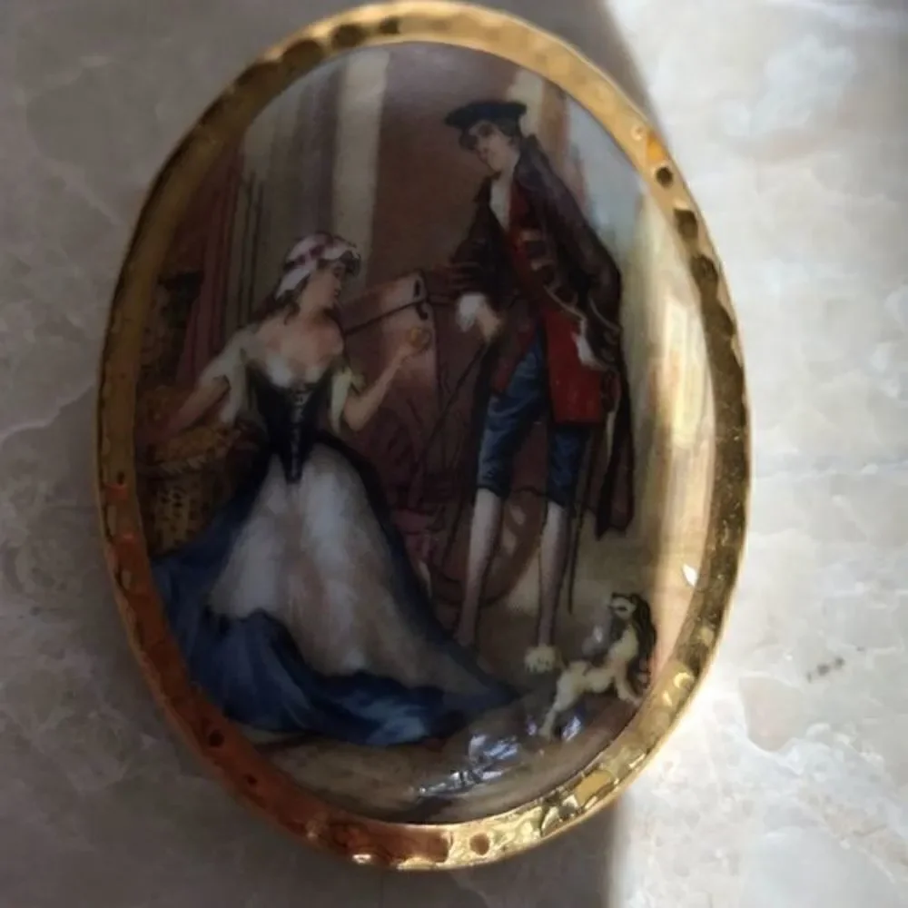 18k gold pin Louis xv​‎